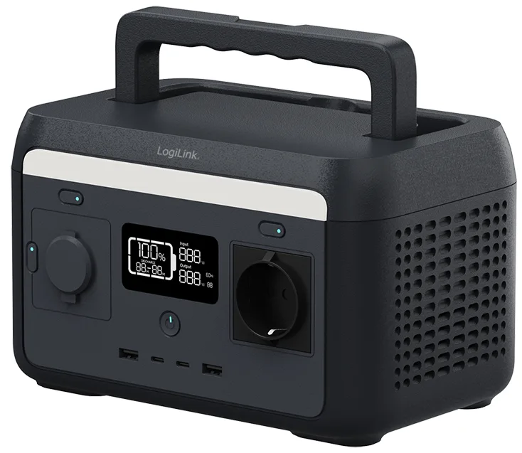 Mobiles Ladegerät/Powerstation, 300 Watt, schwarz von LogiLink – Produktfoto