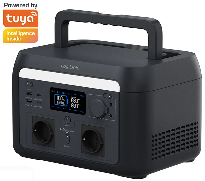 Mobiles Ladegerät/Powerstation, 600 Watt, schwarz fra LogiLink – produktbillede