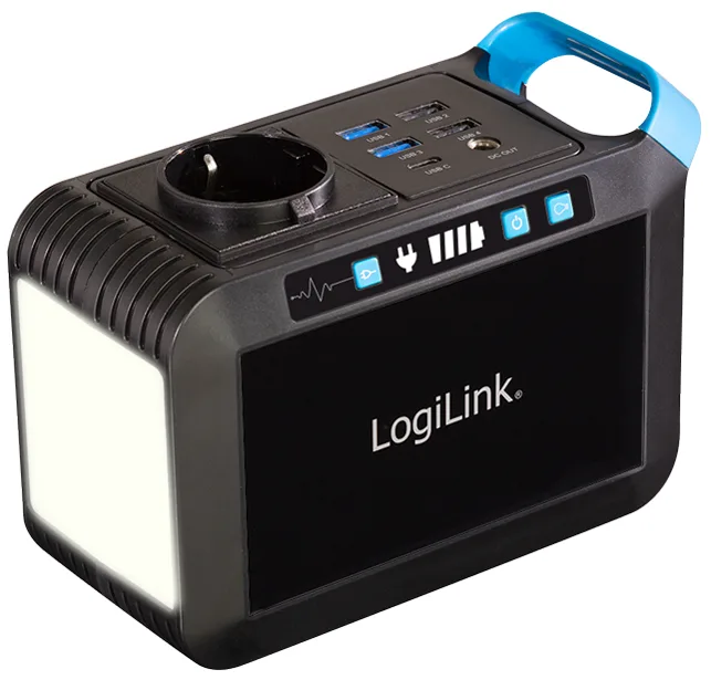 Mobiles Ladegerät/Powerstation, 80 Watt, schwarz de LogiLink – photo produit