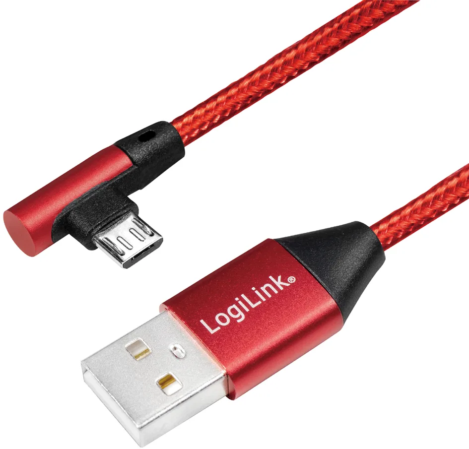USB 2.0 Kabel, USB-A - Micro-USB Stecker, 0,3 m fra LogiLink – produktbillede