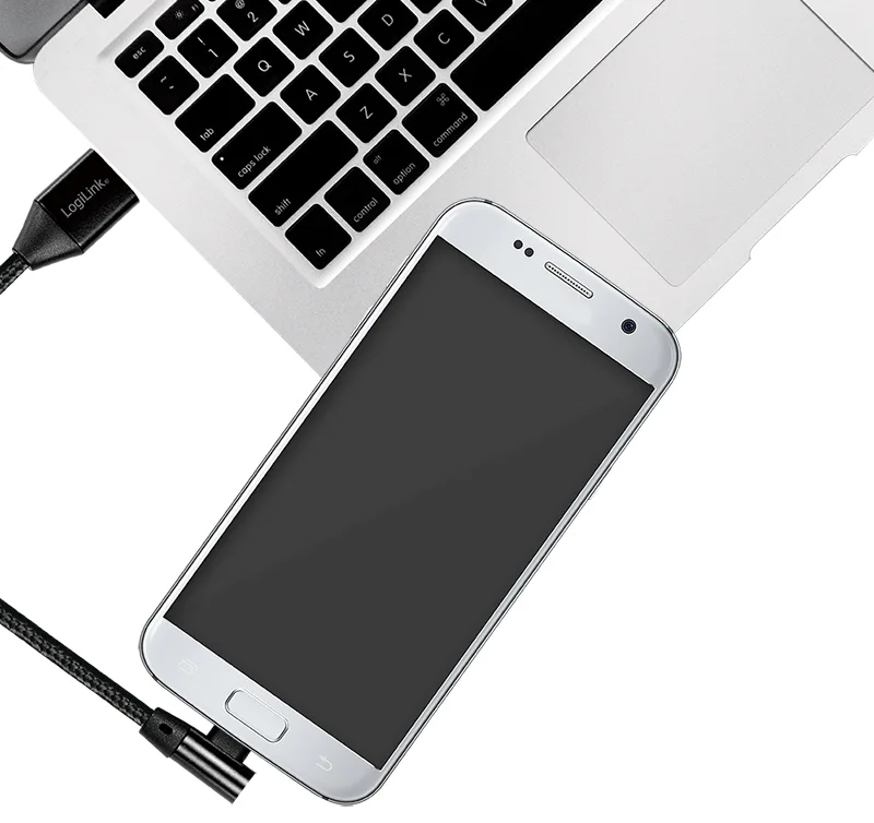 USB 2.0 Kabel, USB-A - Micro-USB Stecker, 0,3 m fra LogiLink – produktbillede