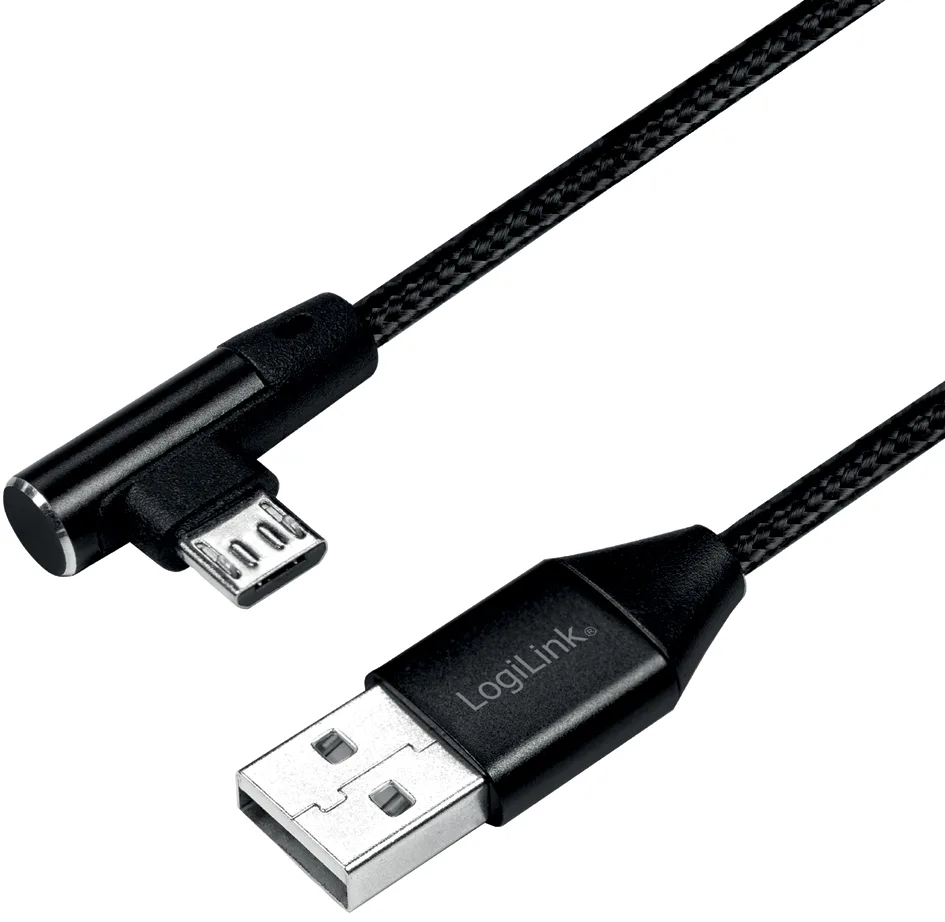 USB 2.0 Kabel, USB-A - Micro-USB Stecker, 1,0 m de LogiLink – photo produit