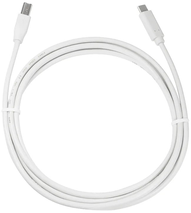 USB 2.0 Kabel, USB-C - USB-B Stecker, 2,0 m, grau van LogiLink – productfoto