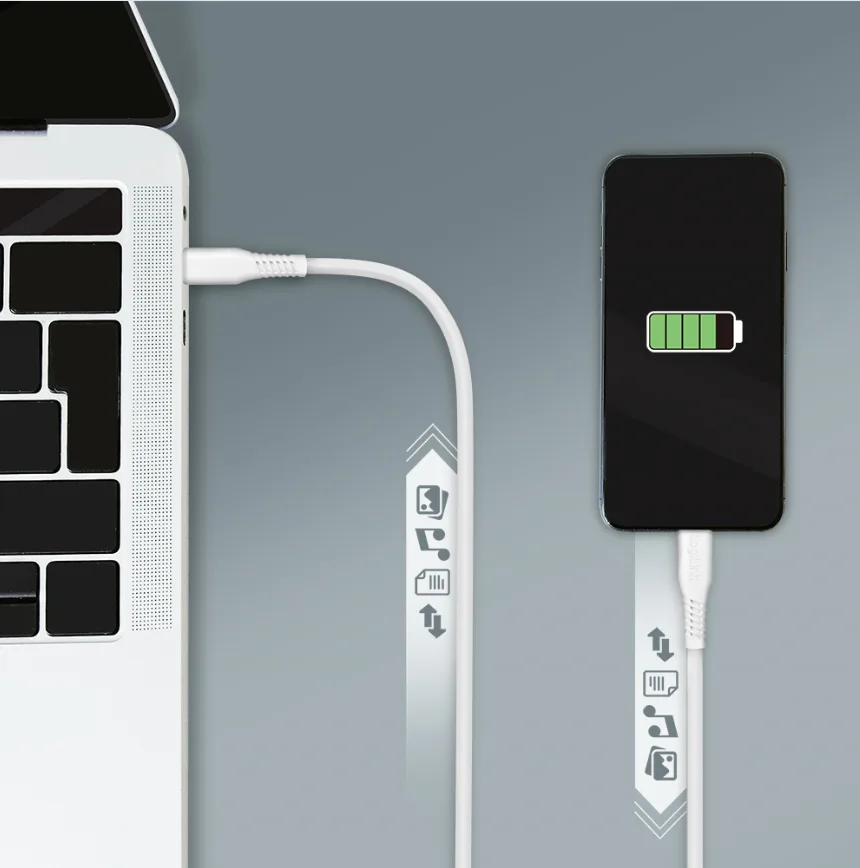 USB 2.0 Kabel, USB-C - USB-C, 0,5 m, weiß fra LogiLink – produktbillede