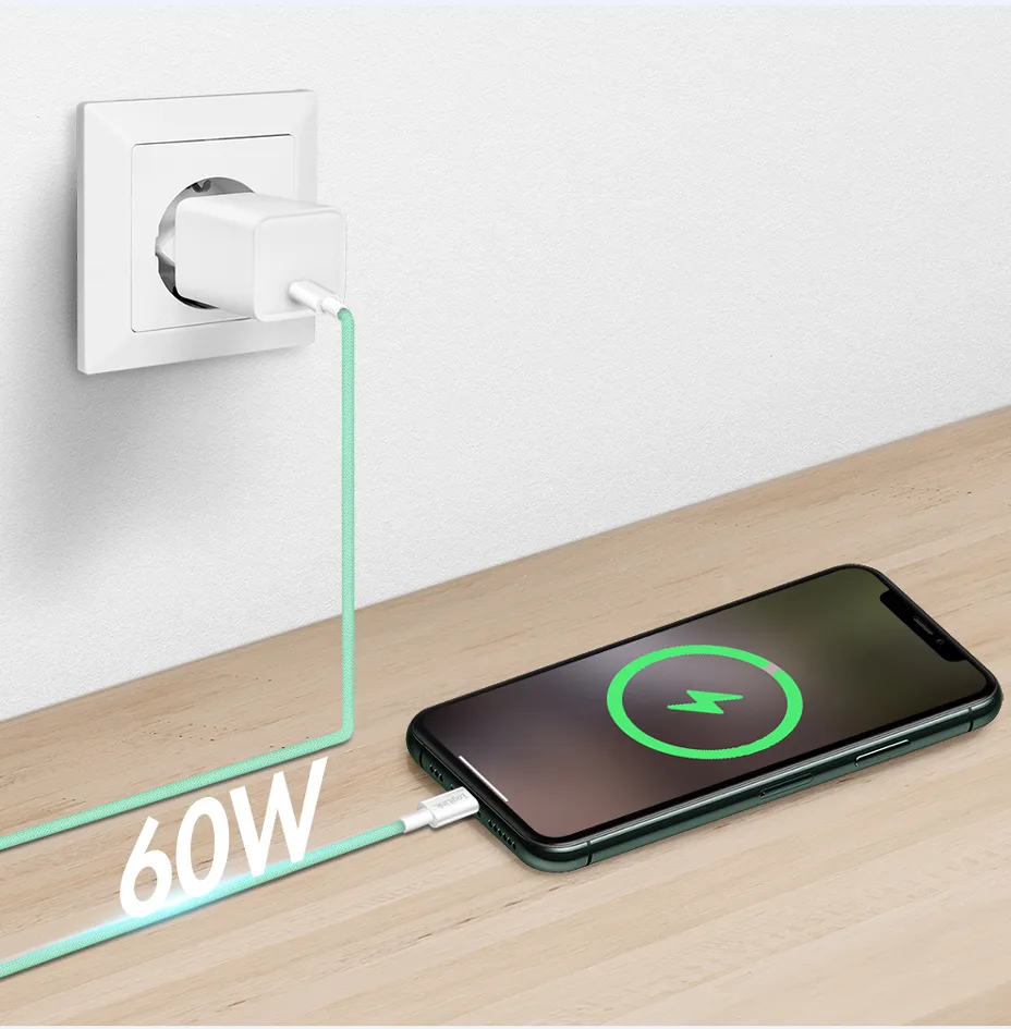 USB 2.0 kabel, USB-C naar USB-C-stekker, 0,5 m, groen van LogiLink – productfoto