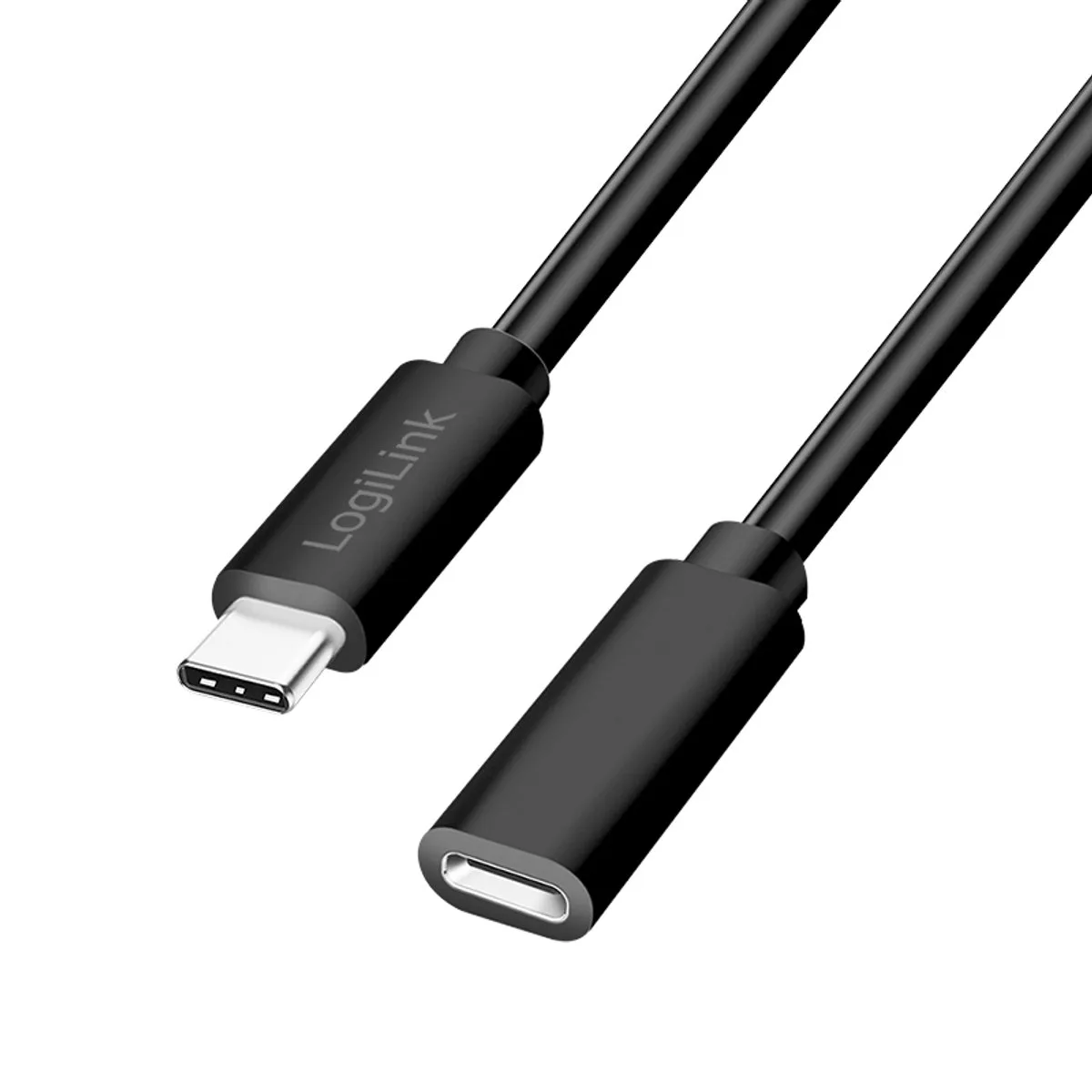 USB-C kabel USB 2.0 USB-C® stik, USB-C® bøsning 2.00 m Sort CU0211 fra LogiLink i Sort – produktbillede