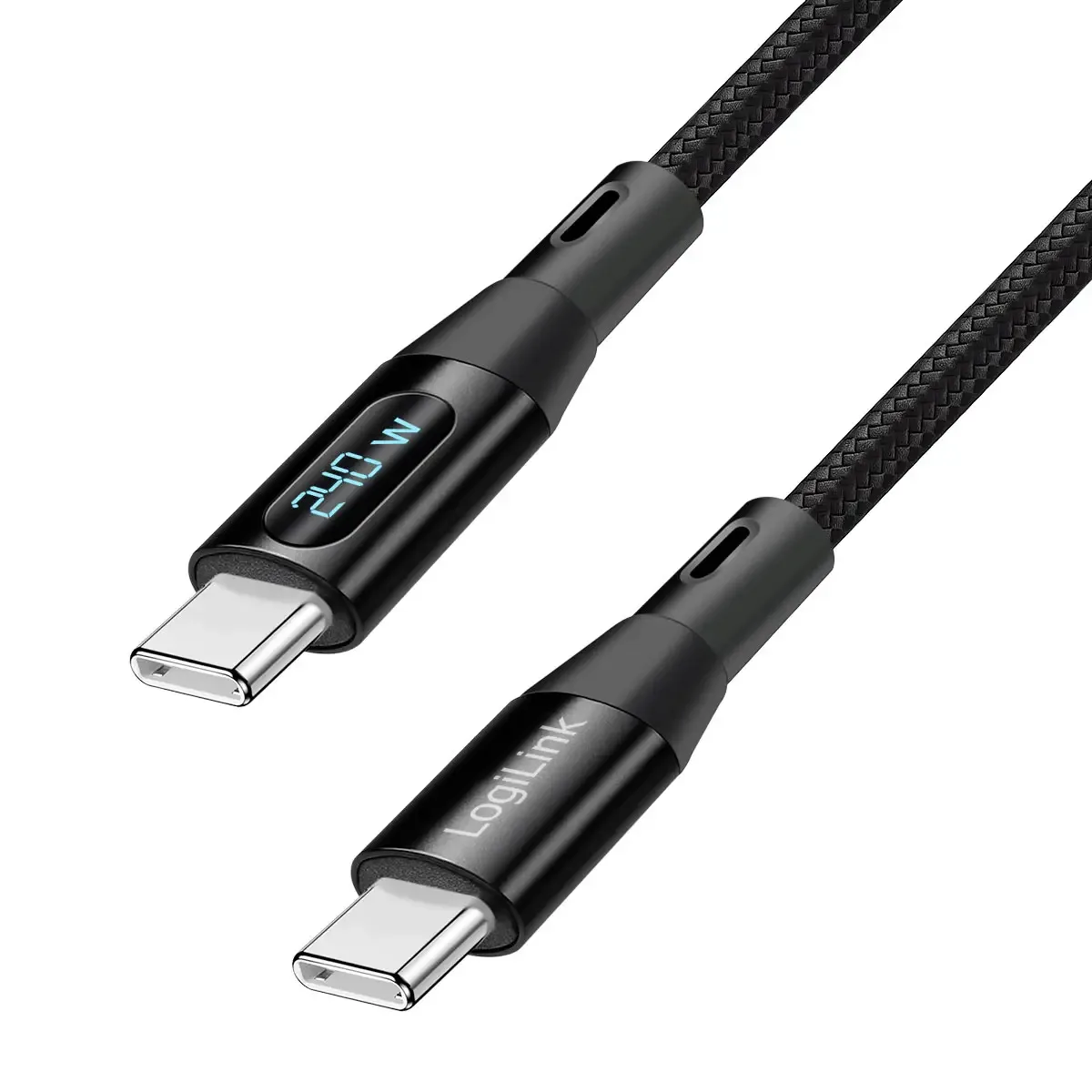 USB-C kabel USB 2.0 USB-C® stik 1 m Dobbeltsidet stik CU0446 by LogiLink in Black – product photo