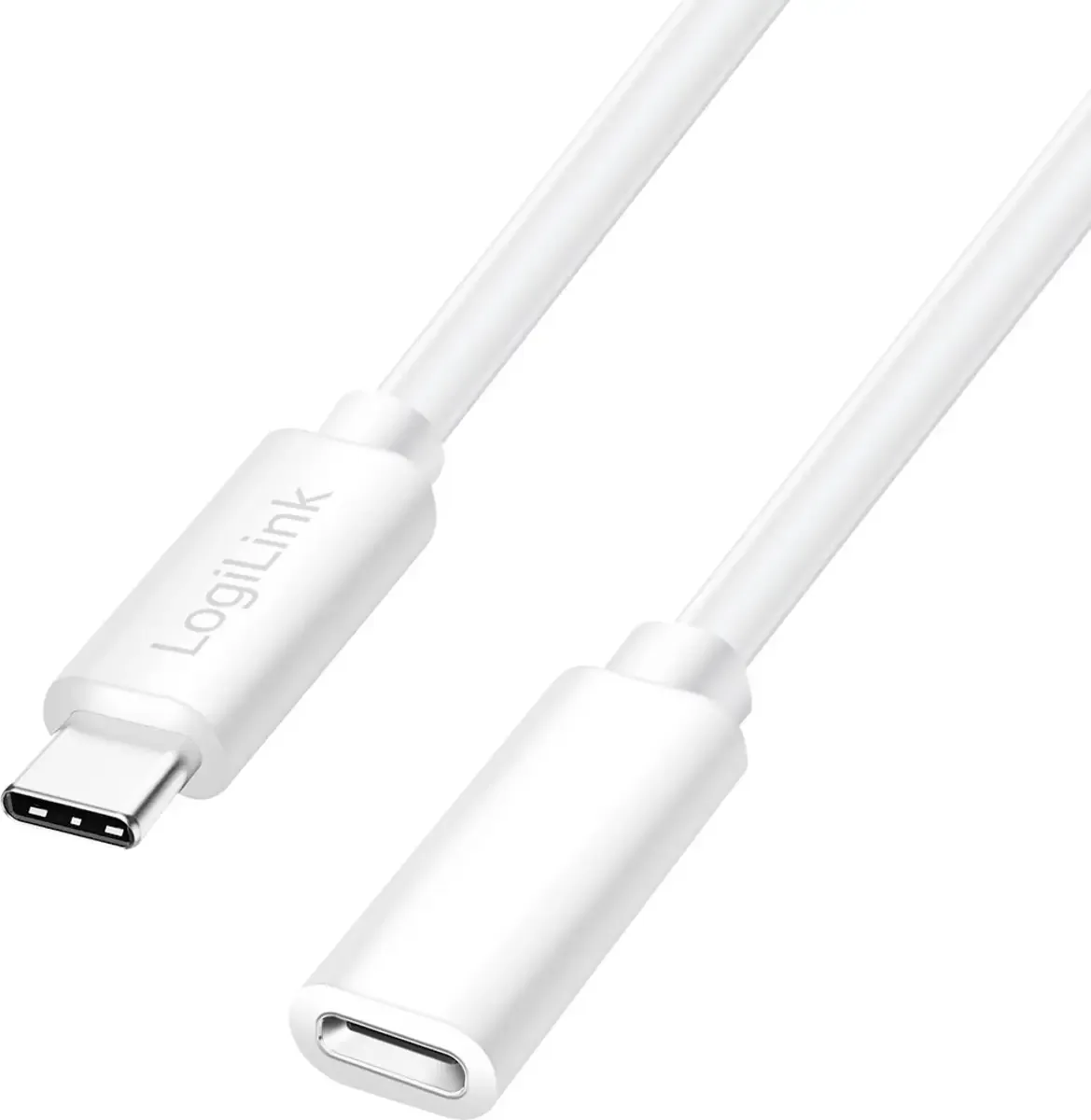 Câble USB-C USB 2.0 USB-C® mâle, USB-C® femelle 3.00 m blanc CU0222 de LogiLink en Blanc – photo produit