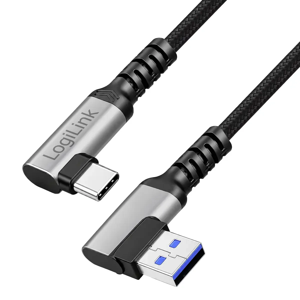 USB-C® Kabel USB 3.2 Gen1 USB-C® Stecker, USB-A Stecker 2.00 m Schwarz CU0473 de LogiLink – photo produit