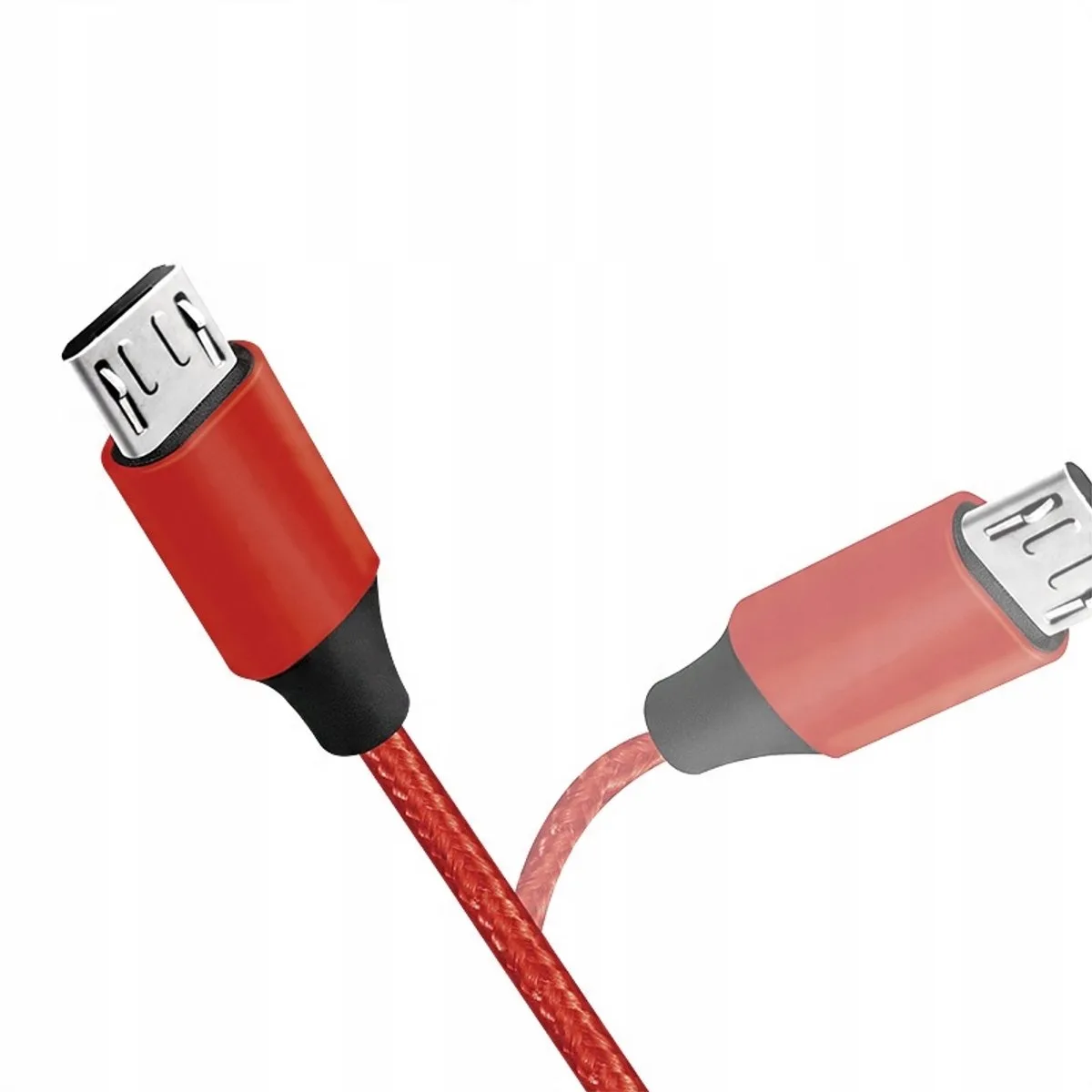 USB naar Micro-USB Kabel 1m - Sterk Gevlochten de LogiLink en Rouge – photo produit