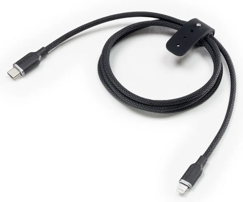 Charge Stream USB-C naar Lightning Kabel 60W Power Delivery 1M by mophie in White – product photo