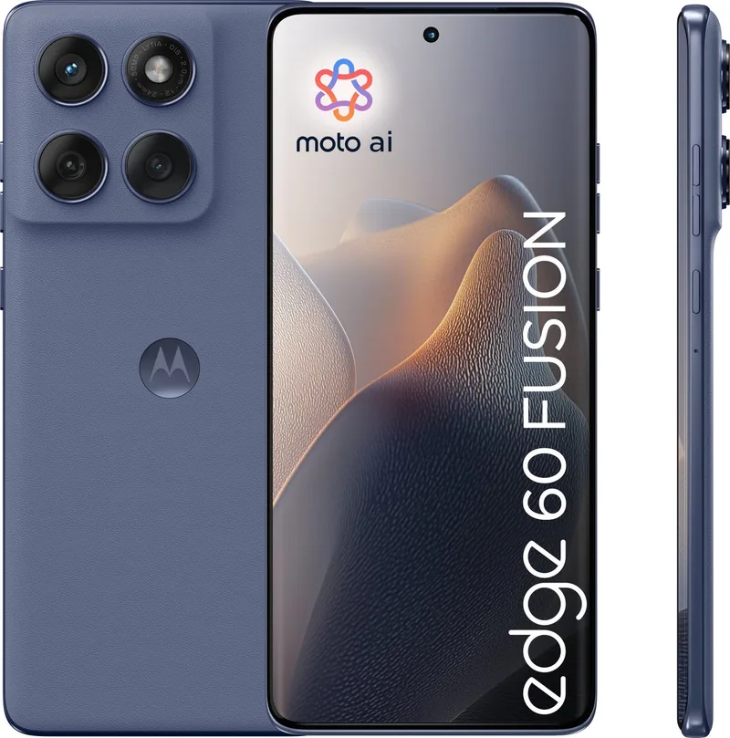 edge 60 fusion - 8/256GB - Slipstream (Grijs) van Motorola in Grijs, Blauw) – productfoto