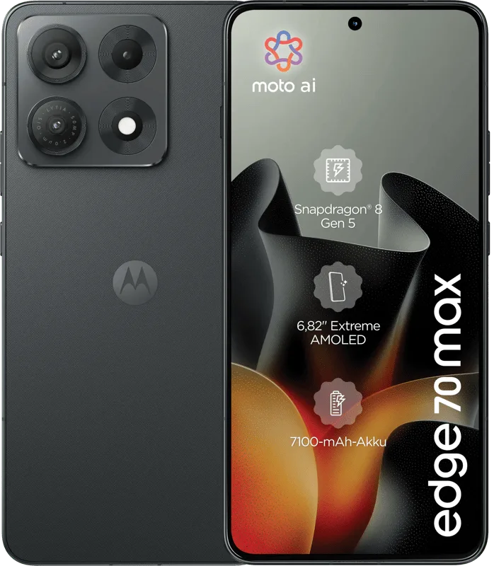 Edge 70 Max 256GB Schwarz 5G van Motorola – productfoto