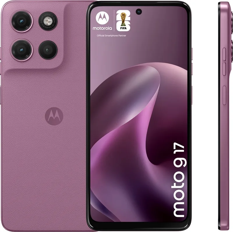 moto g17 - 4/256GB - PANTONE Bordeaux von Motorola in Rosa – Produktfoto