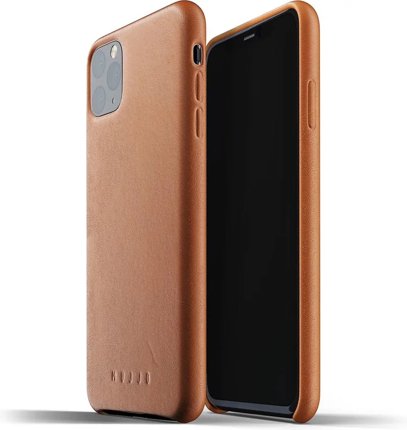 Full Leather Case for iPhone 11 Pro Max - Tan Cognac by Mujjo in Brown – product photo