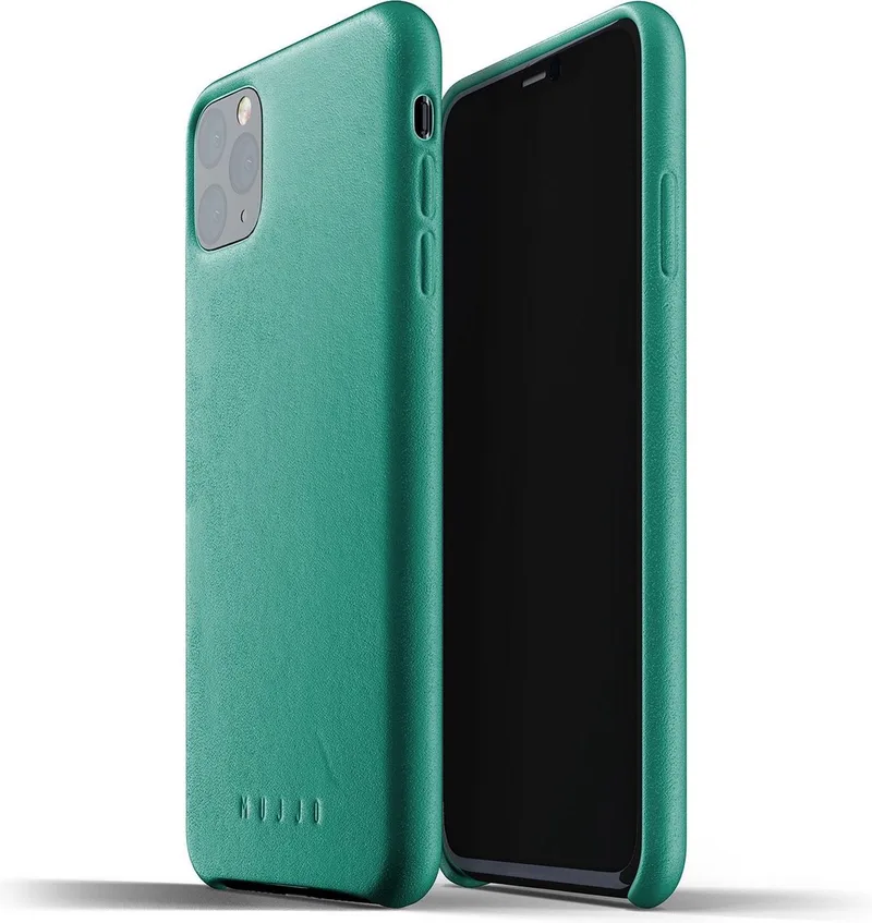 Full Leather Case iPhone 11 Pro Max fra Mujjo i Alpine green – produktbillede