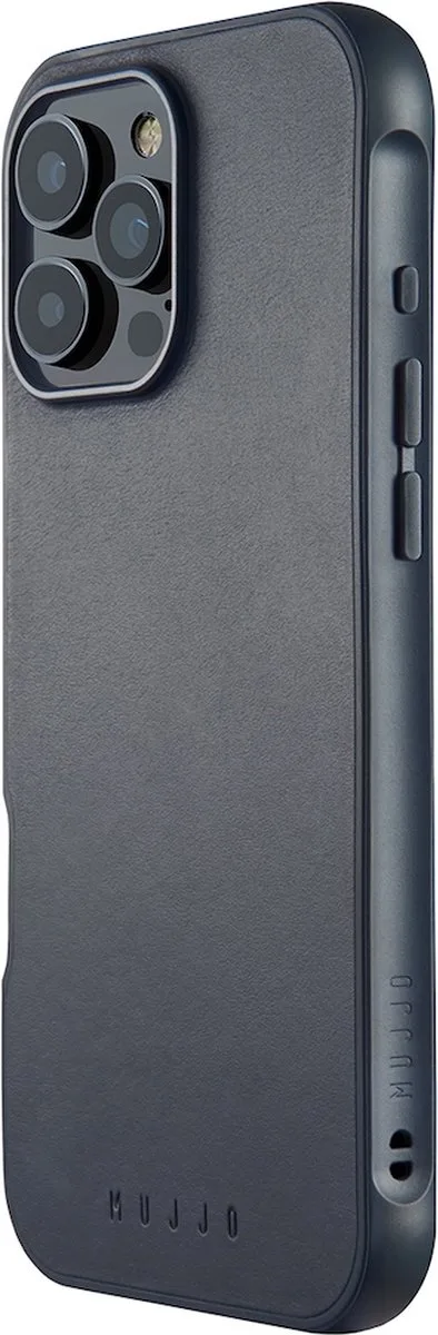 Shield Case Mag geschikt voor iPhone 16 Pro Max Hoesje van Mujjo in Steel Blue – productfoto