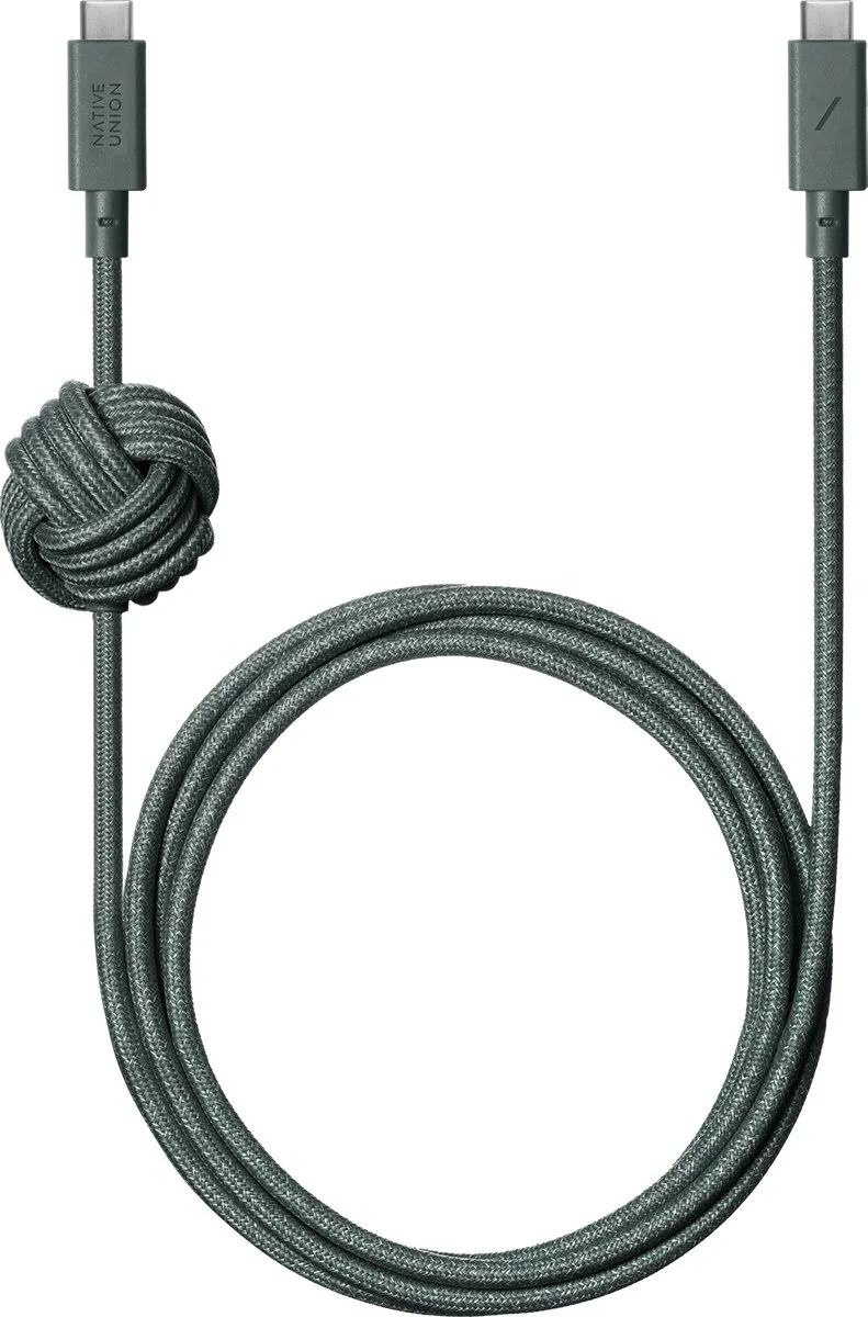Anchor-Kabel (Usb-C - Usb-C) 3 M, Groen by Native Union in Transparent – product photo