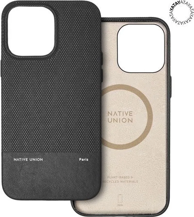 Backcover Geschikt voor Apple iPhone 15 Pro Max (RE)CLASSIC by Native Union in Black – product photo