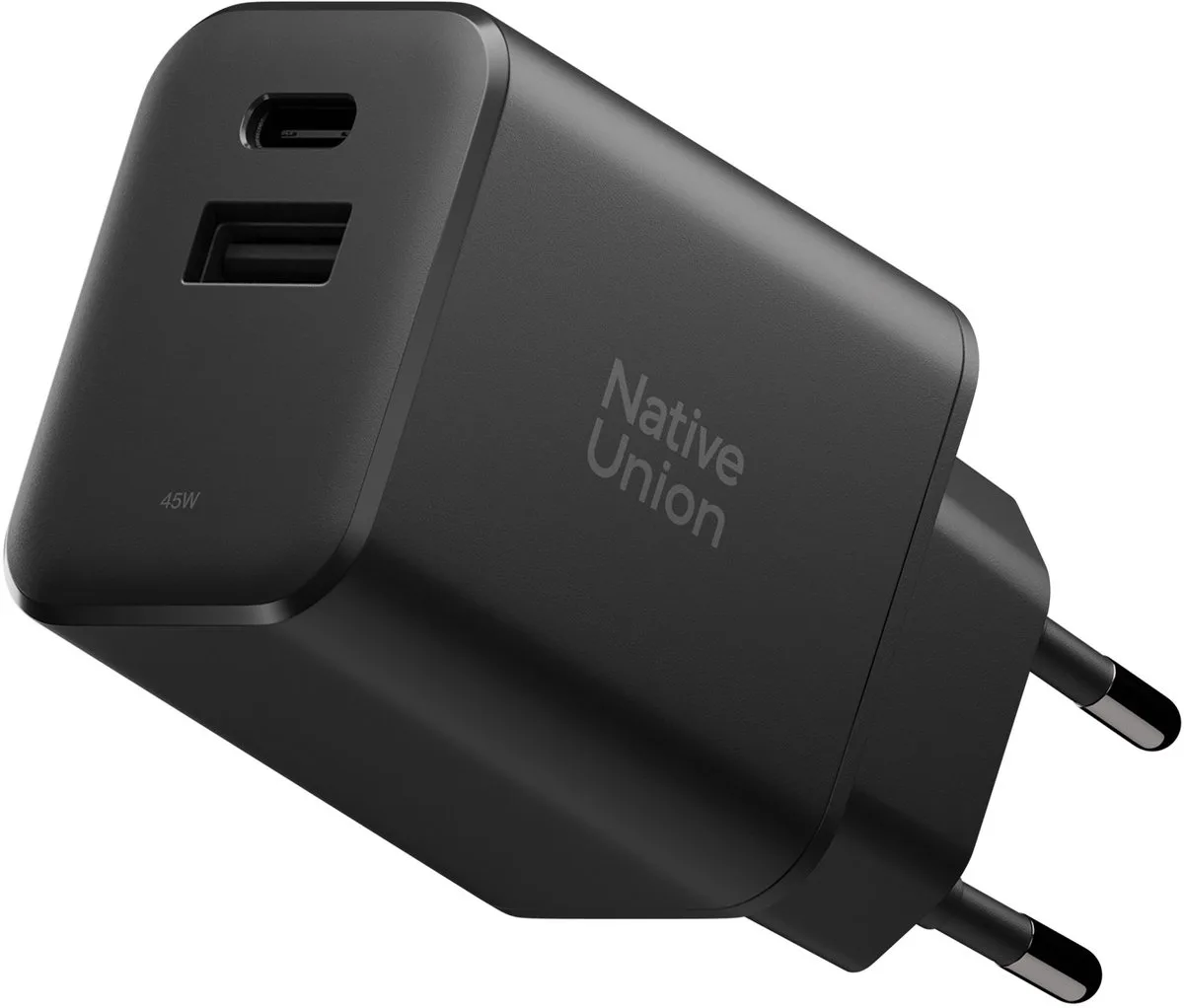 Fast Gan-Oplader Pd 45W (2 Poorten) de Native Union en Noir – photo produit