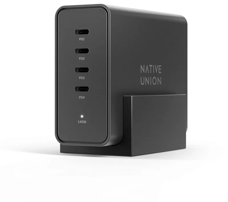 Native Union 4USB-C Wandlader 140W - Universeel de Native Union en Noir – photo produit