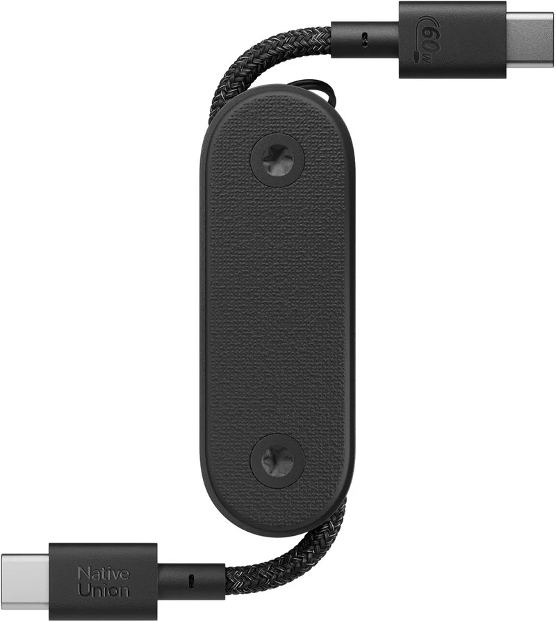 Pocket Cable USB-C naar USB-C, 17cm by Native Union in Black – product photo