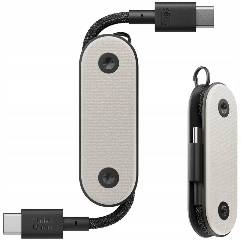 Pocket Cable USB-C naar USB-C 60W 17cm - Sleutelhanger by Native Union – product photo