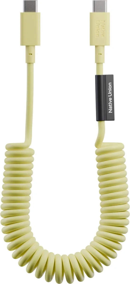 Pop Cable - USB-C naar USB-C - 1.2M - 60W by Native Union in Lemon – product photo