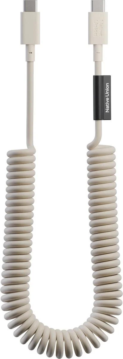 Pop Cable - USB-C naar USB-C - 2.4M - 60W by Native Union in Sandstone – product photo