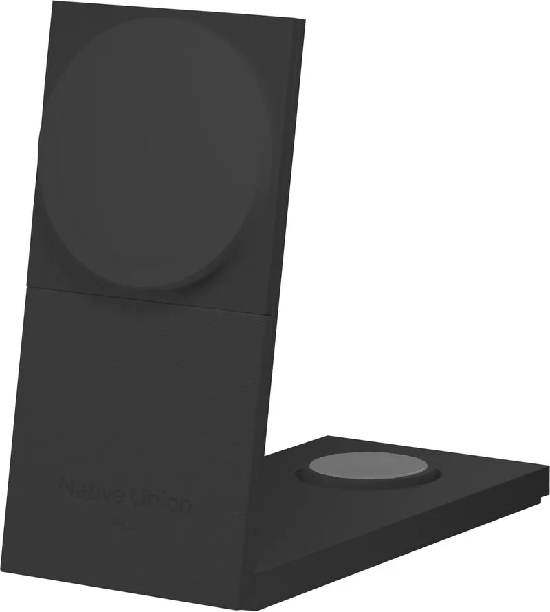 Rise 3in1 Wireless Charger for iPhone, Airpods and Apple Watch - MagSafe - Qi2 - 15W by Native Union in Black – product photo