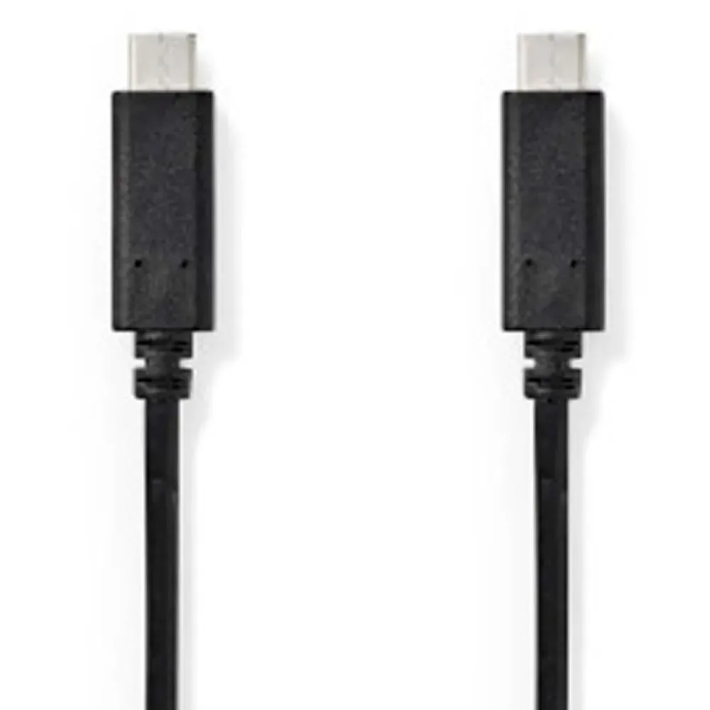 Ccgb64700bk30 Usb 3.2 Gen 1-kabel Usb-c M-usb-c M 4k@5gb/s Vernikkeld 3 M 60w 60hz van Nedis – productfoto