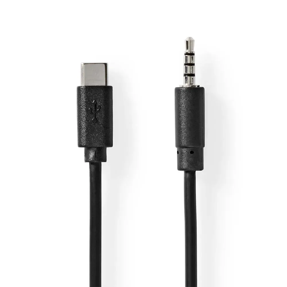 Ccgl65950bk10 Câble Adaptateur Usb-c Vers M Usb 2.0 Nickelé 3.5mm 1 M von Nedis – Produktfoto