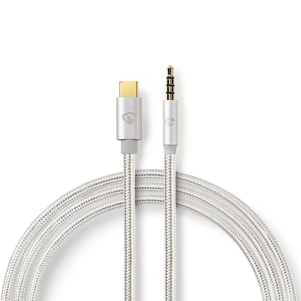 Cctb65940al10 Câble Adaptateur Usb-c Vers M Usb 2.0 Plaqué Tressé Or 3.5mm 1 M von Nedis – Produktfoto