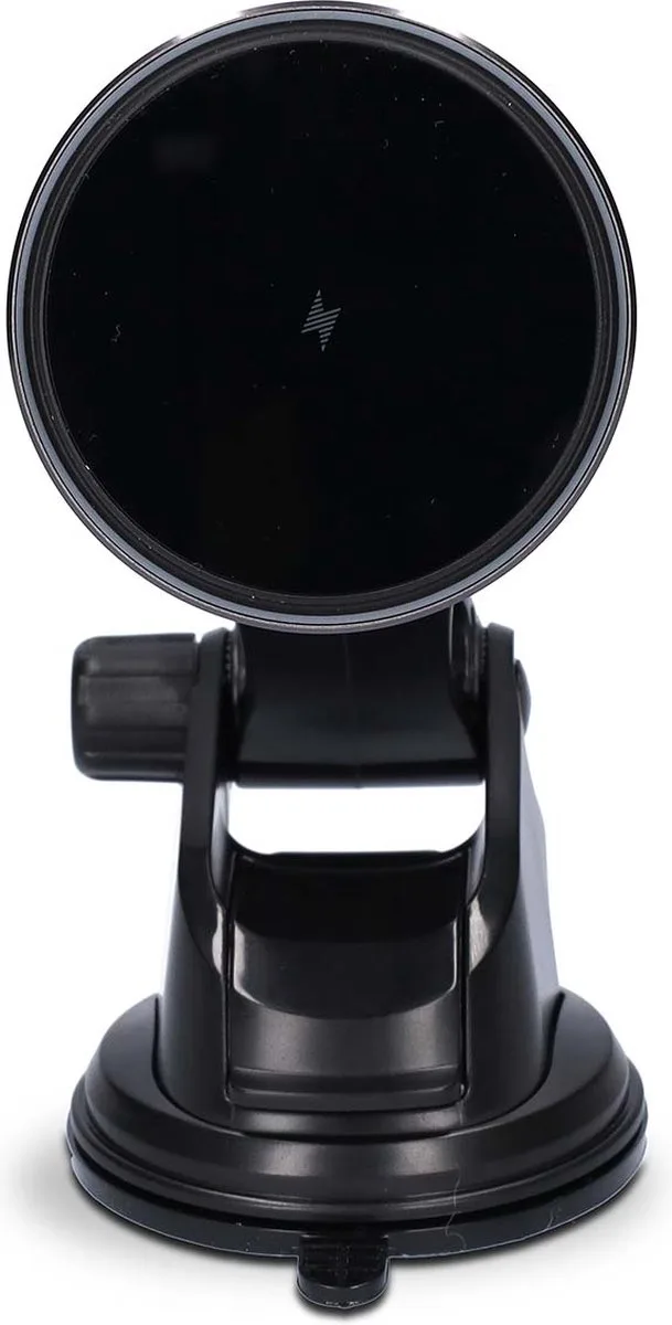 Draadloze Autolader - 7.5 / 10 / 15 W - 1.5 / 1.67 / 2.0 A - 1.00 m - USB Type-C - Inclusief kabel van Nedis in Zwart – productfoto