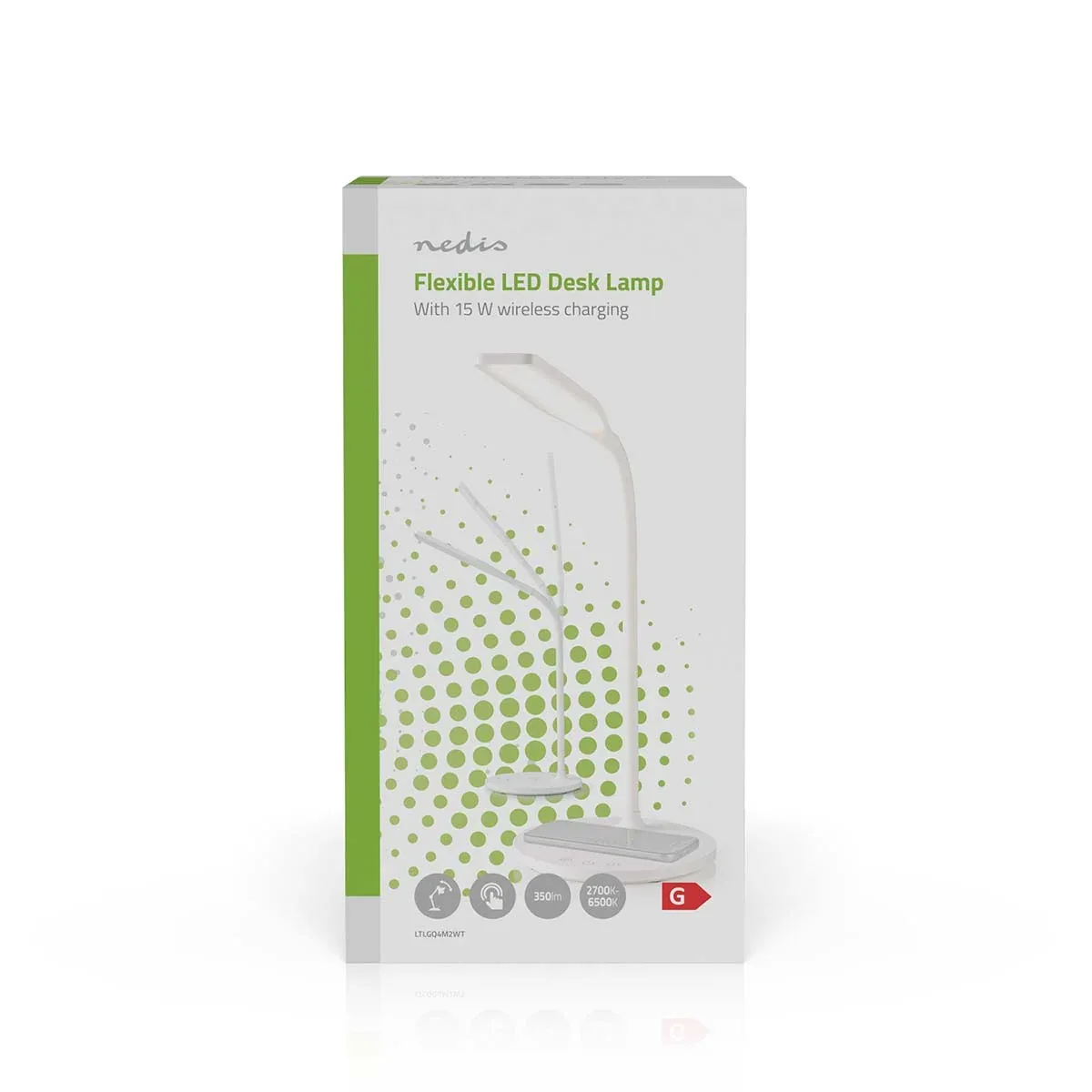 LED-Bureaulamp met Draadloze Lader Dimmer - Op Product - LED / Qi - 15W fra Nedis – produktbillede