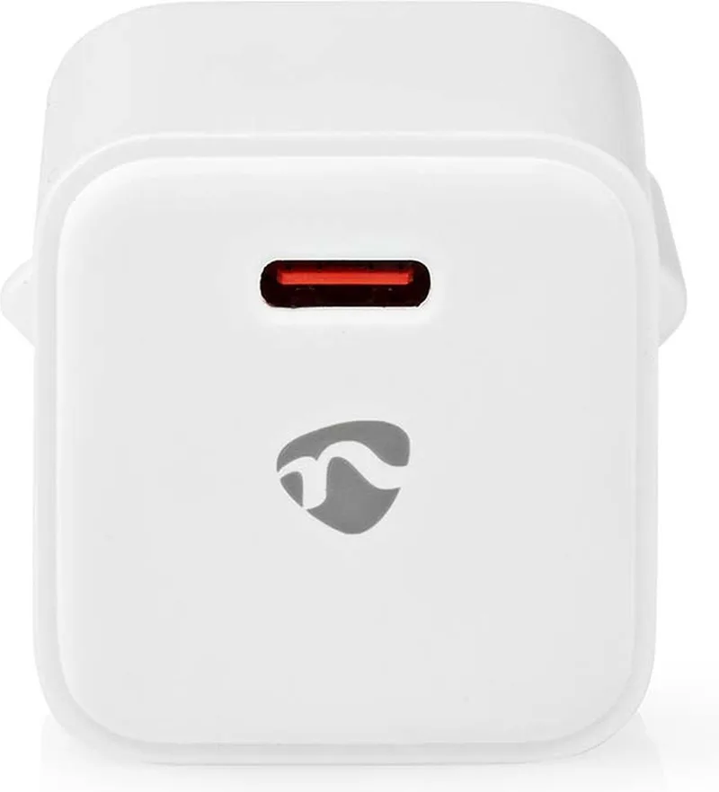 Oplader - 20 W - PD3.0 20W - 1.67 / 2.22 / 3.0 A - Outputs: 1 - USB-C - Automatische Voltage Selectie by Nedis in White – product photo
