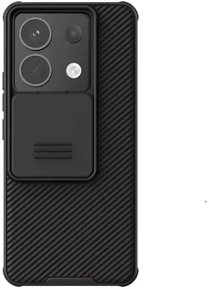 CamShield Hoesje voor deXiaomi Redmi Note 13 Pro / Poco X6 - Back Cover met Camera Slider fra Nillkin i Sort – produktbillede