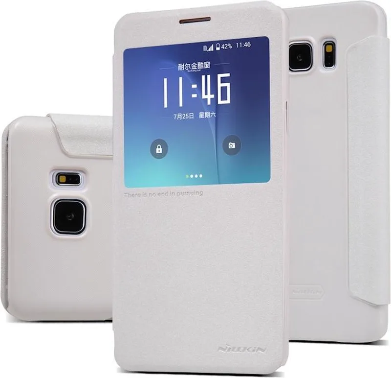 Fresh Series PU Leather S-View Case Samsung Galaxy Note 5 - White by Nillkin in White – product photo