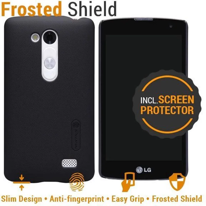 Frosted Shield hardcase - LG L Fino van Nillkin in Zwart – productfoto