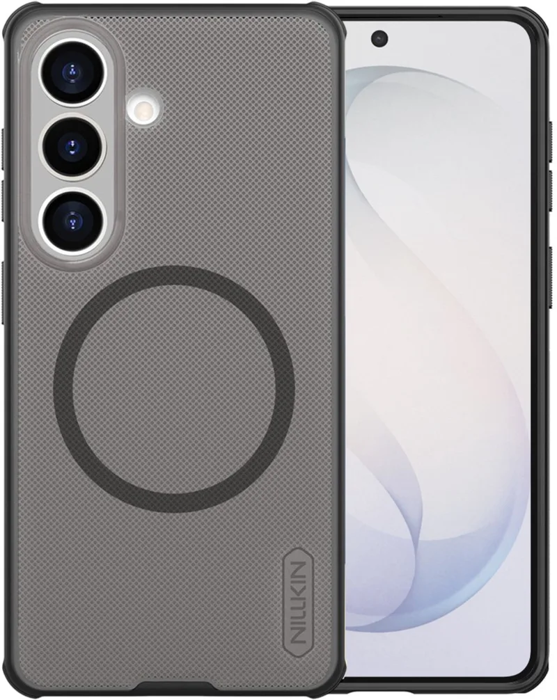 Frosted Shield Hoesje Geschikt voor Samsung Galaxy S26 | Compatibel met MagSafe / Qi2 | Back Cover met Magneet | Transparant de Nillkin en Noir – photo produit