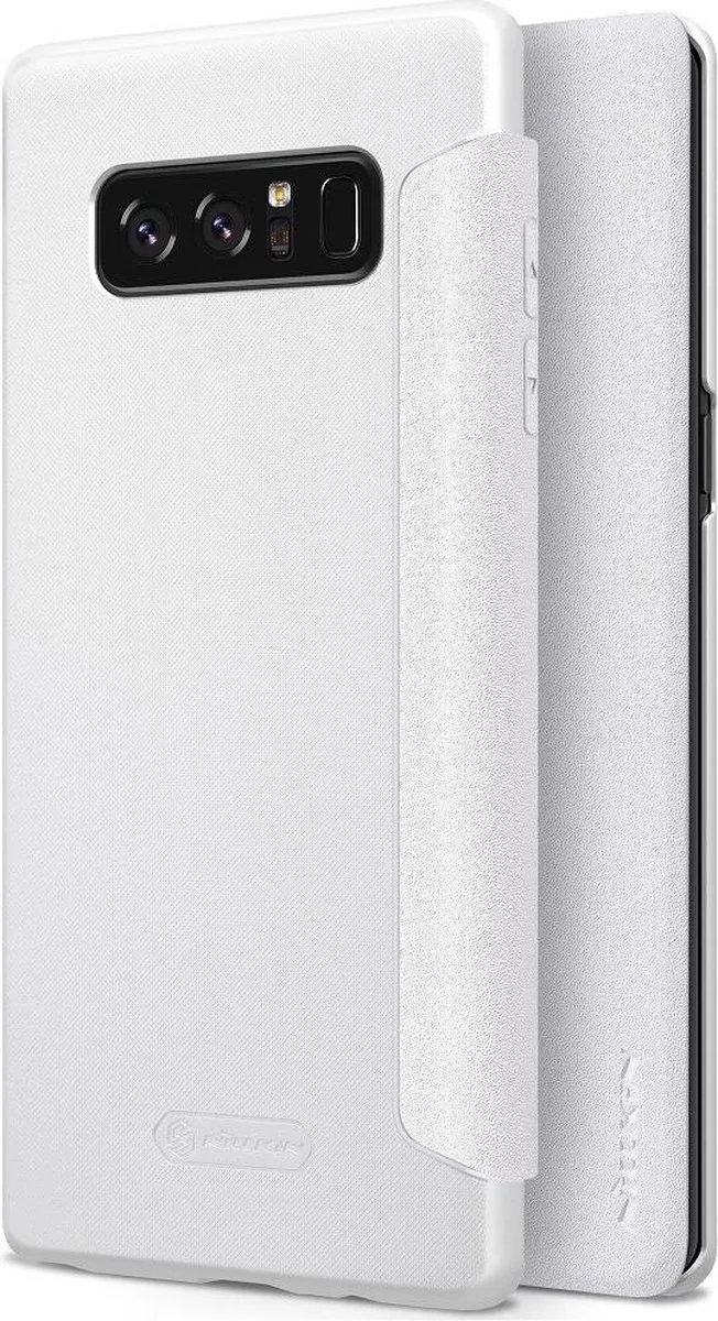 Hoesje voor Samsung Galaxy Note 8, Nillkin dunne bookcase by Nillkin in White – product photo