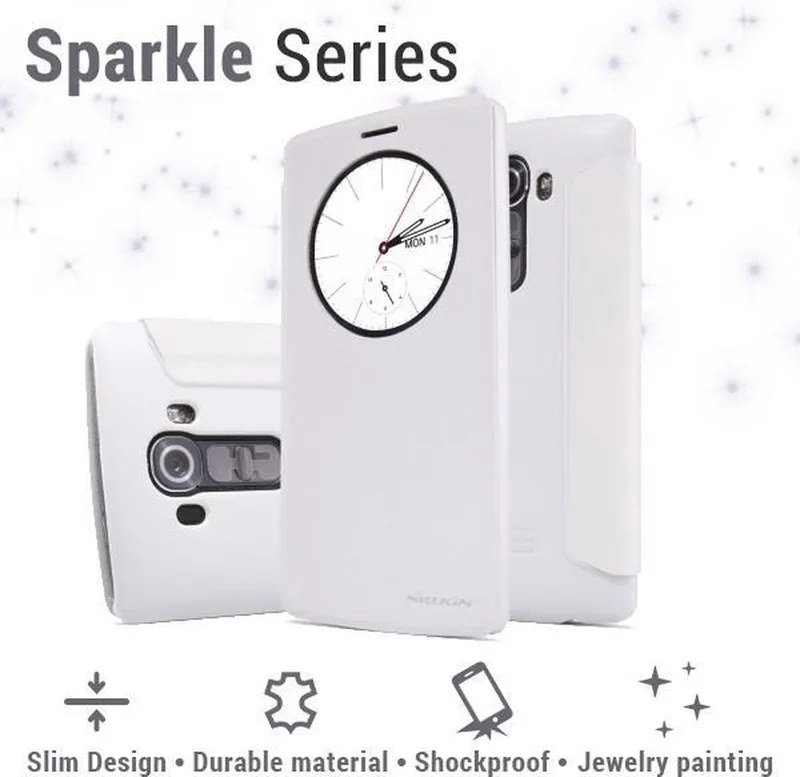 Leather Case LG G4 - Sparkle Series - White de Nillkin en Blanc – photo produit
