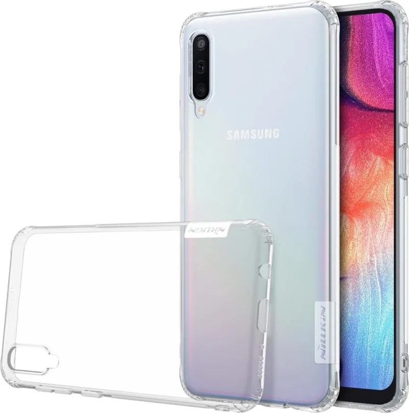 Let op type!! NILLKIN natuur TPU transparante zachte Case voor Galaxy A50 (wit) by Nillkin in Transparent – product photo