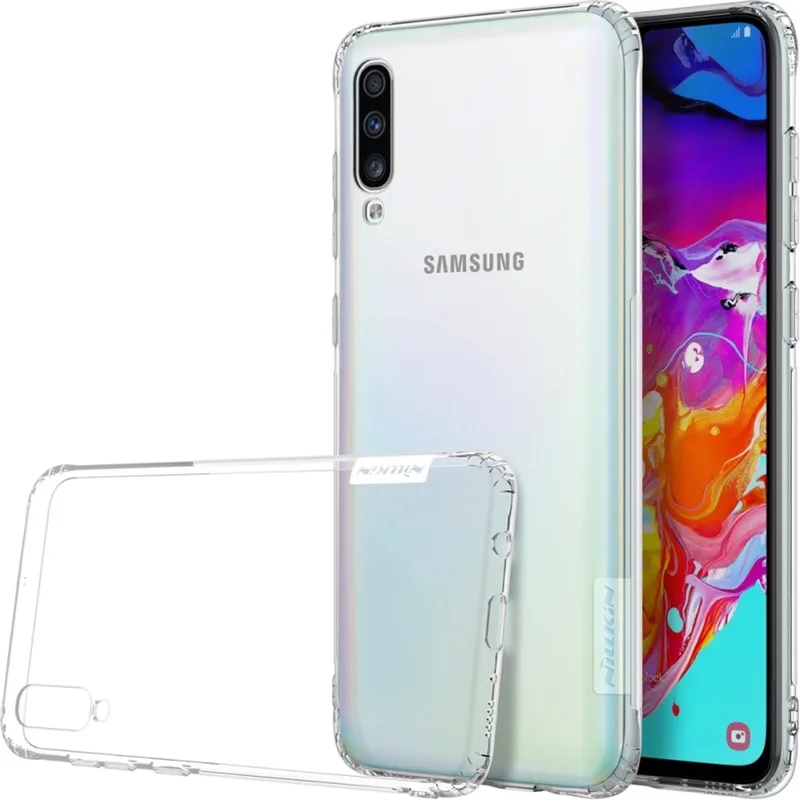 Let op type!! NILLKIN natuur TPU transparante zachte Case voor Galaxy A70 (wit) by Nillkin in Transparent – product photo