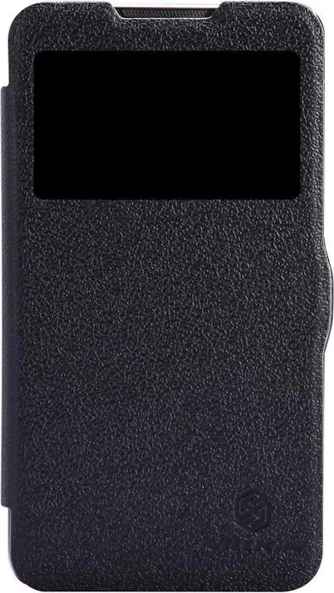 New Fresh PU Leather Book Case for HTC Desire 516 - Black van Nillkin in Zwart – productfoto