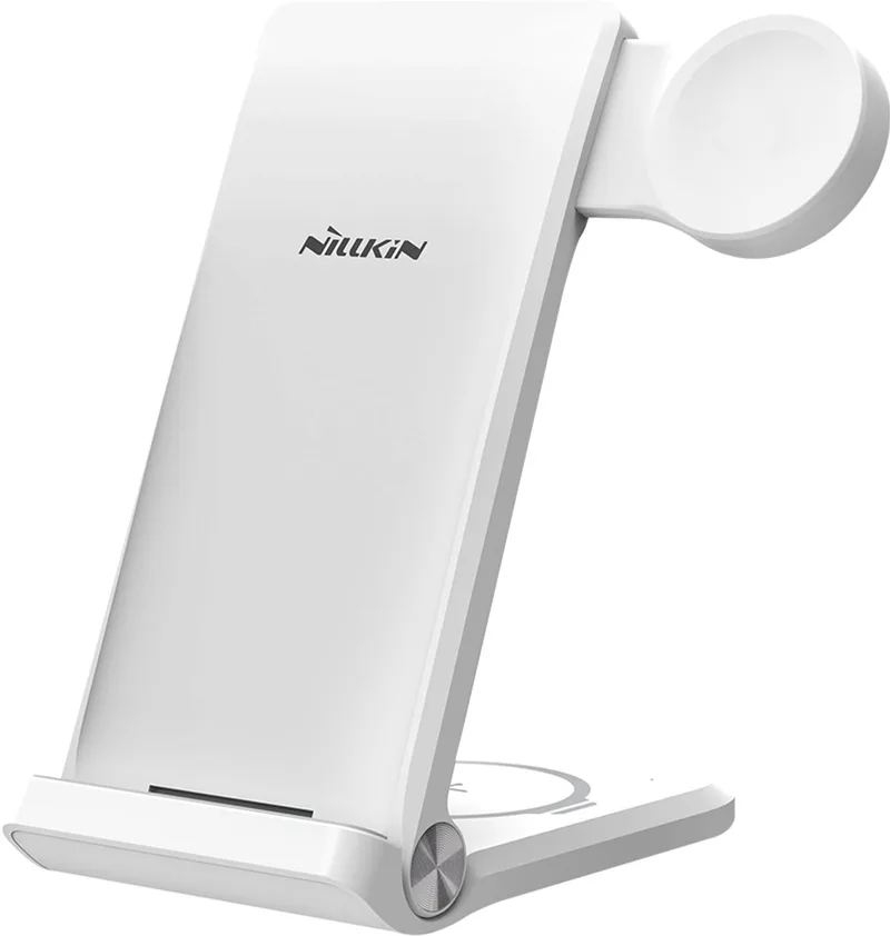 Nillkin, 3-in-1 Draadloze Oplader 15W - Voor Smartphone / TWS Oortjes / Geschikt voor Samsung Galaxy Watch by Nillkin in White – product photo