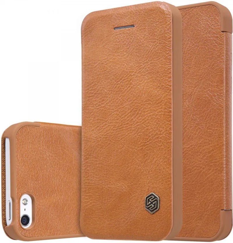 Qin Book Apple iPhone 5(S) by Nillkin in Brown – product photo