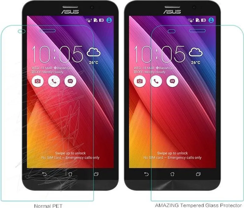 Screen Protector Tempered Glass 9H Nano - Asus Zenfone 2 fra Nillkin – produktbillede