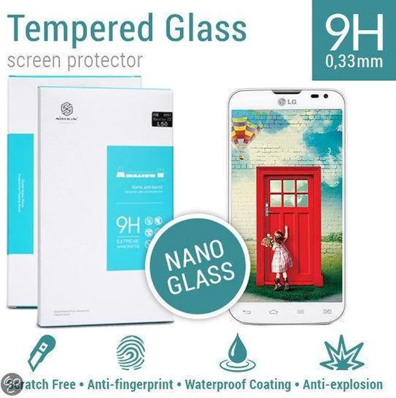 Screen Protector Tempered Glass 9H Nano LG L90 Dual Sim D410 fra Nillkin – produktbillede