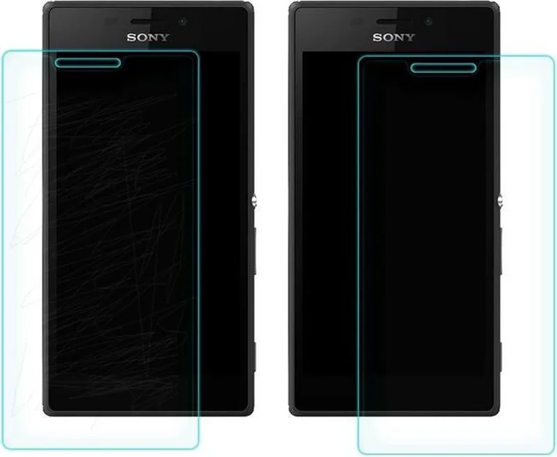 Screen Protector Tempered Glass 9H - Sony Xperia M2 van Nillkin – productfoto